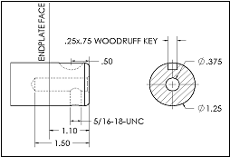 Drawing of Male Shaft End